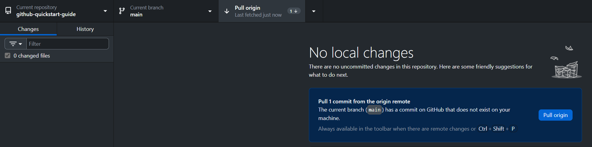 Pull origin